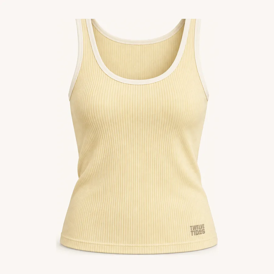 Slow Rib Tank, Butter / ivory