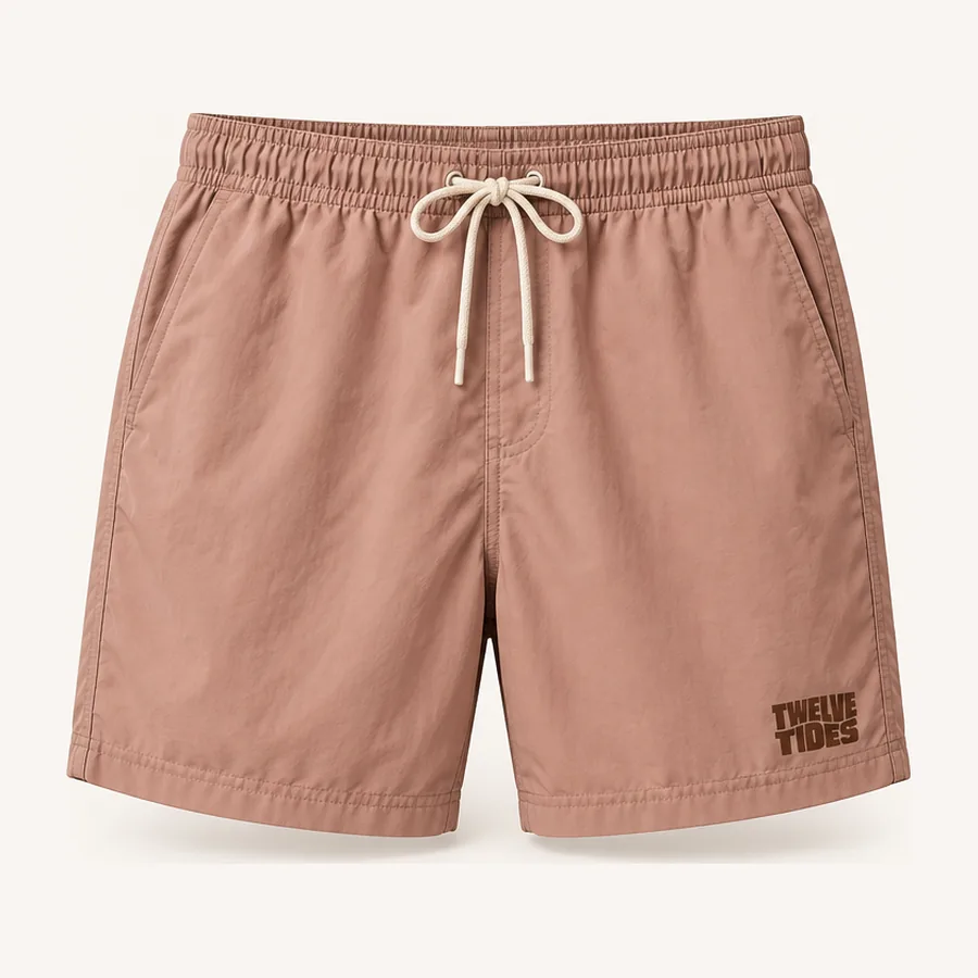 Coast Swim Short, Muted clay rose