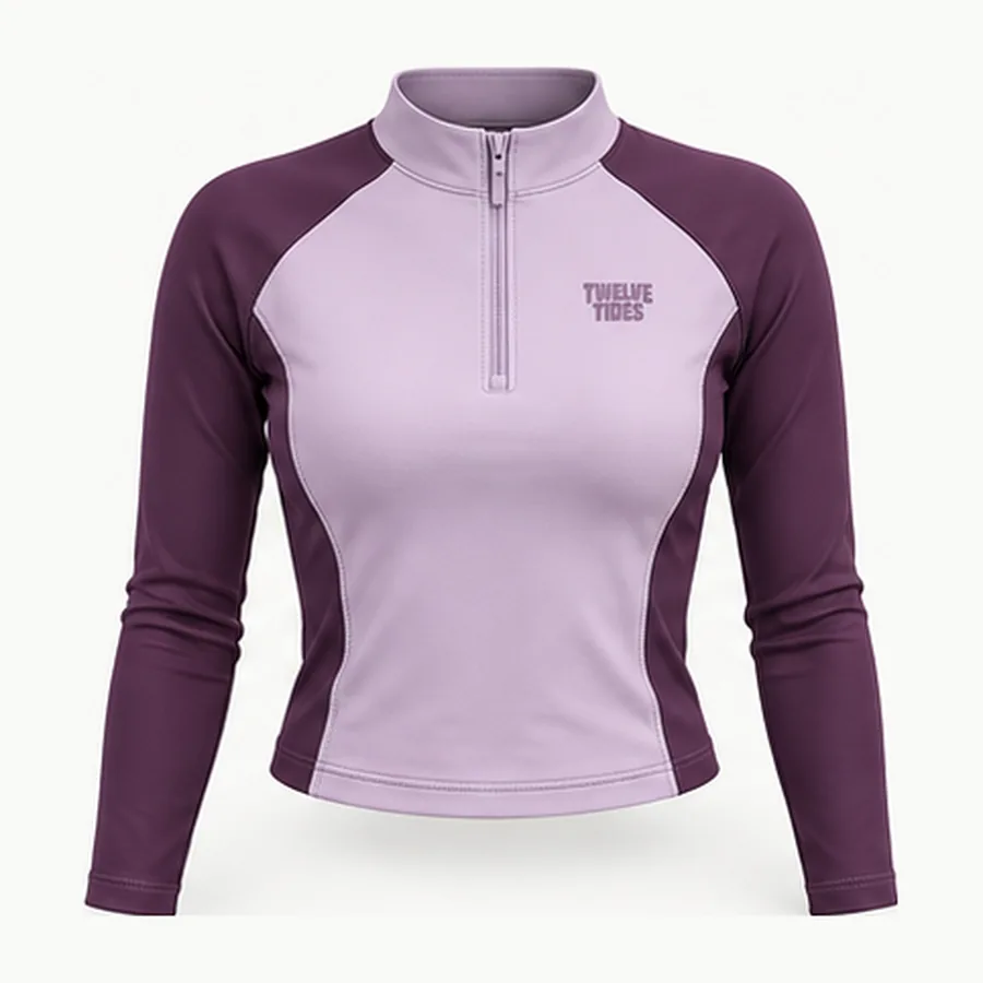 Swell Cropped Rash Top, Lilac / plum
