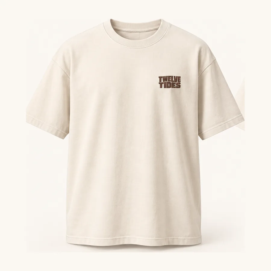Daily Cotton Tee, Warm ivory