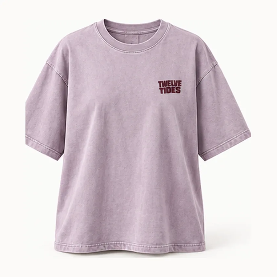 Tide Club Oversized Tee, Washed lilac