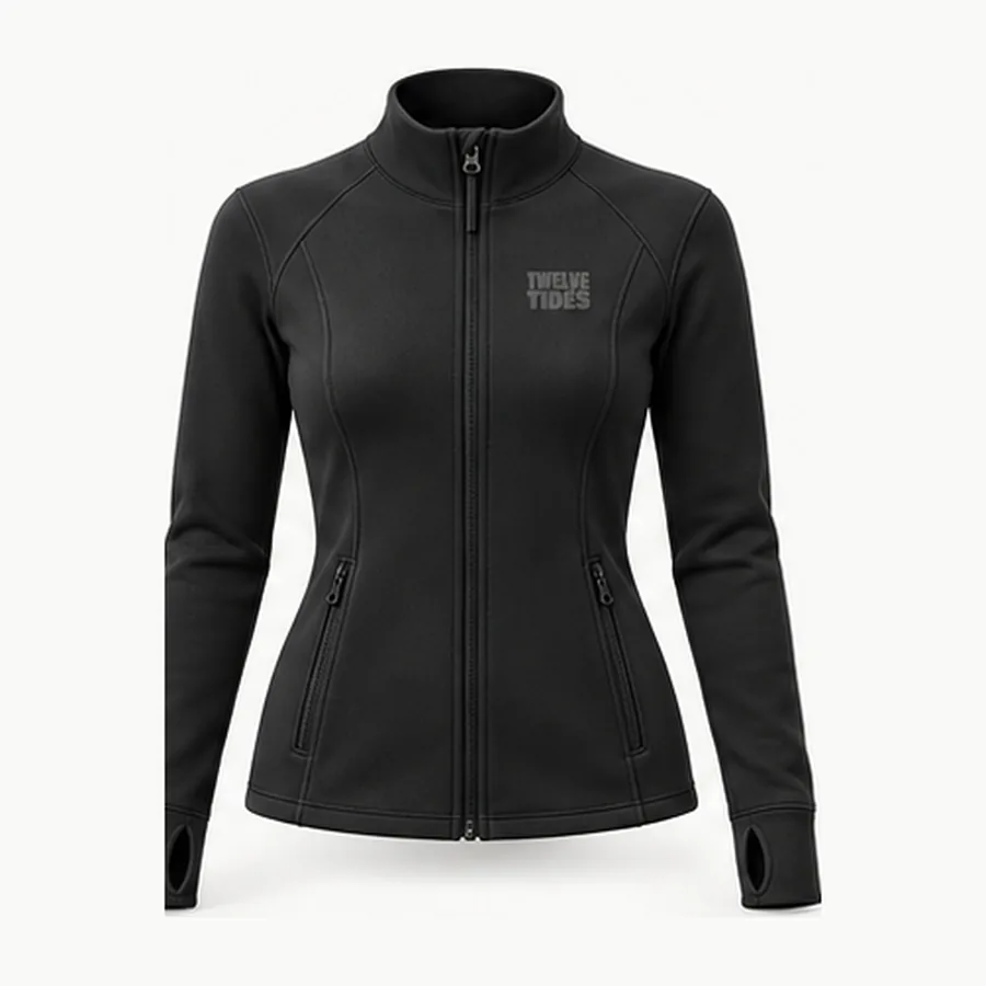 Contour Zip Jacket, Black