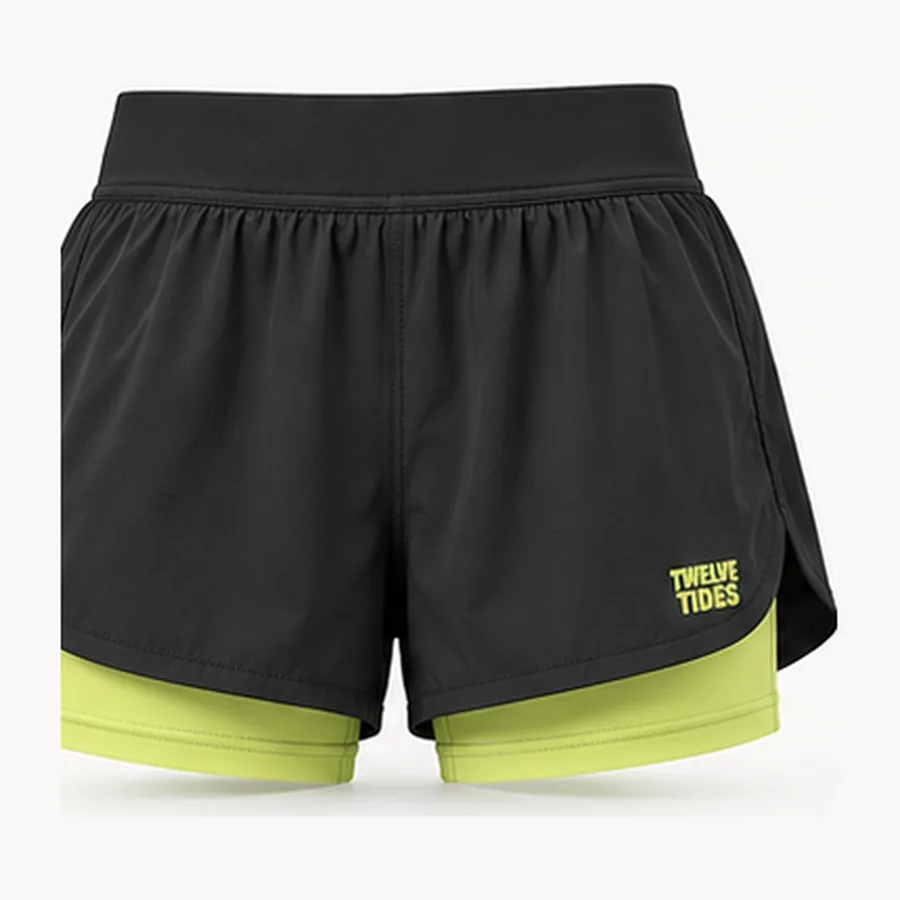 Air 2-in-1 Run Short, Black / lime